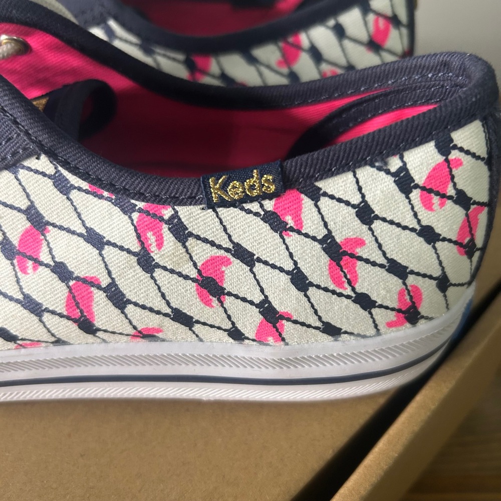 Keds‎ collab Alania Marie Sneakers Lobster Print Canvas Lace Up Casual Shoes - Picture 2 of 8